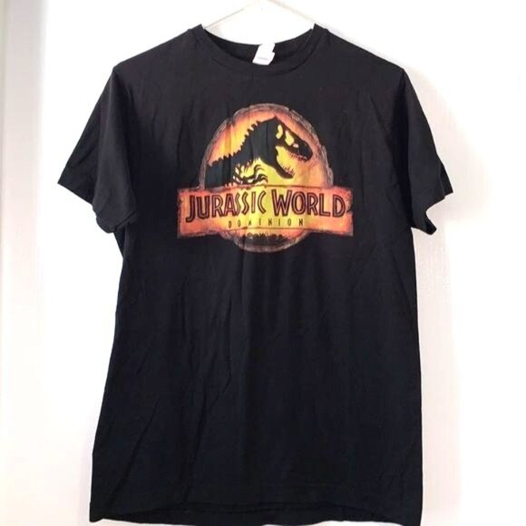 Jurassic World Dominion Black Graphic T-Shirt M By Tultex M - Picture 1 of 10